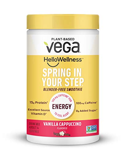 Vega Hello Wellness Spring In Your Step Blender Free Smoothie Vanilla Cappuccino; 13.8 Ounce; 12 Per Case - High Mart Wholesale