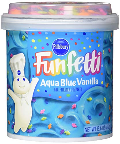 Pillsbury 15.6Z Aqua Blue Vanilla Frosting; 15.6 Ounces; 8 Per Case