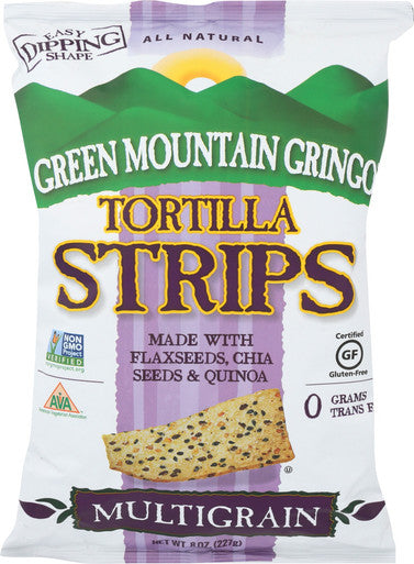Green Mountain Gringo Multi Grain Tortilla Strips; 12 Count; 1 Per Case - High Mart Wholesale