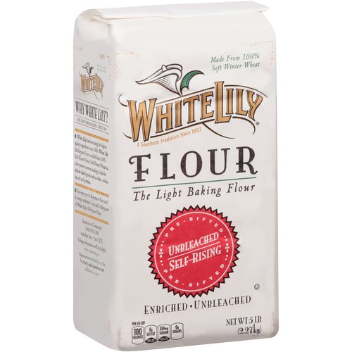 White Lily Unbleached Self Rising Flour; 5 Pounds; 8 Per Case