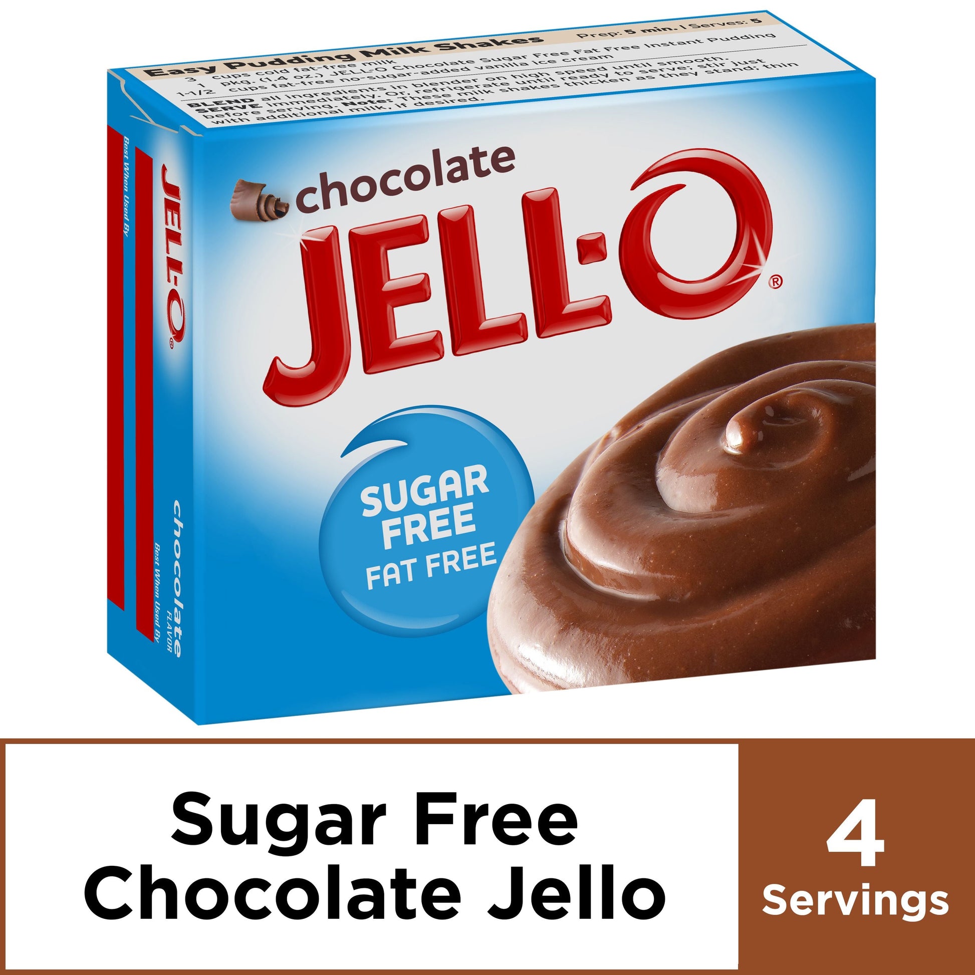 Jell-O Sugar And Fat Free; Chocolate; Instant Pudding; 1.4 Ounces; 24 Per Case - High Mart Wholesale