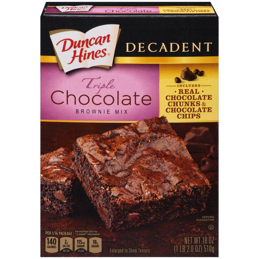 Duncan Hines Brownie Duncan Hines Triple Chocolate; 18 Ounces; 12 Per Case - High Mart Wholesale