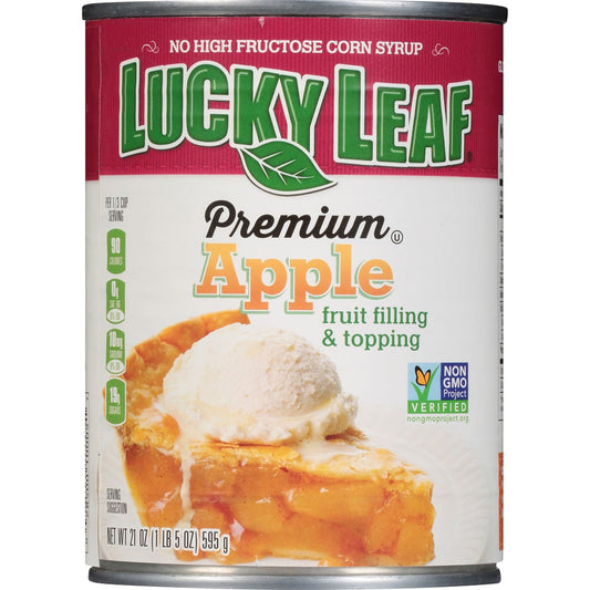 Lucky Leaf Premium Apple Fruit Filling & Topping; 21 Ounces; 8 Per Case