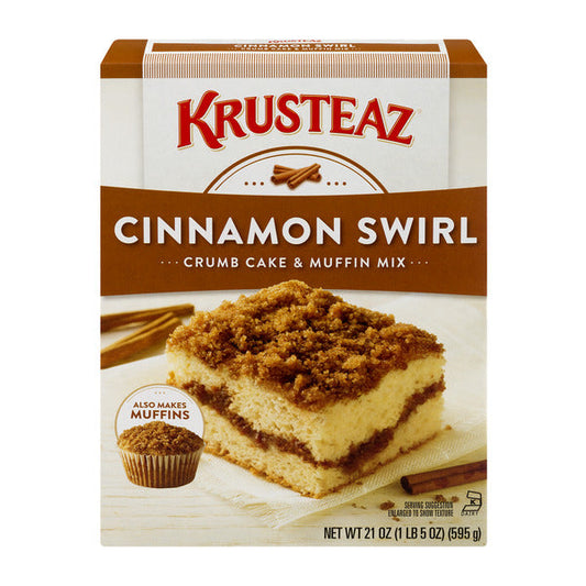 Krusteaz Cinnamon Swirl Crumb Cake Muffin Mix; 21 Ounces; 12 Per Case - High Mart Wholesale