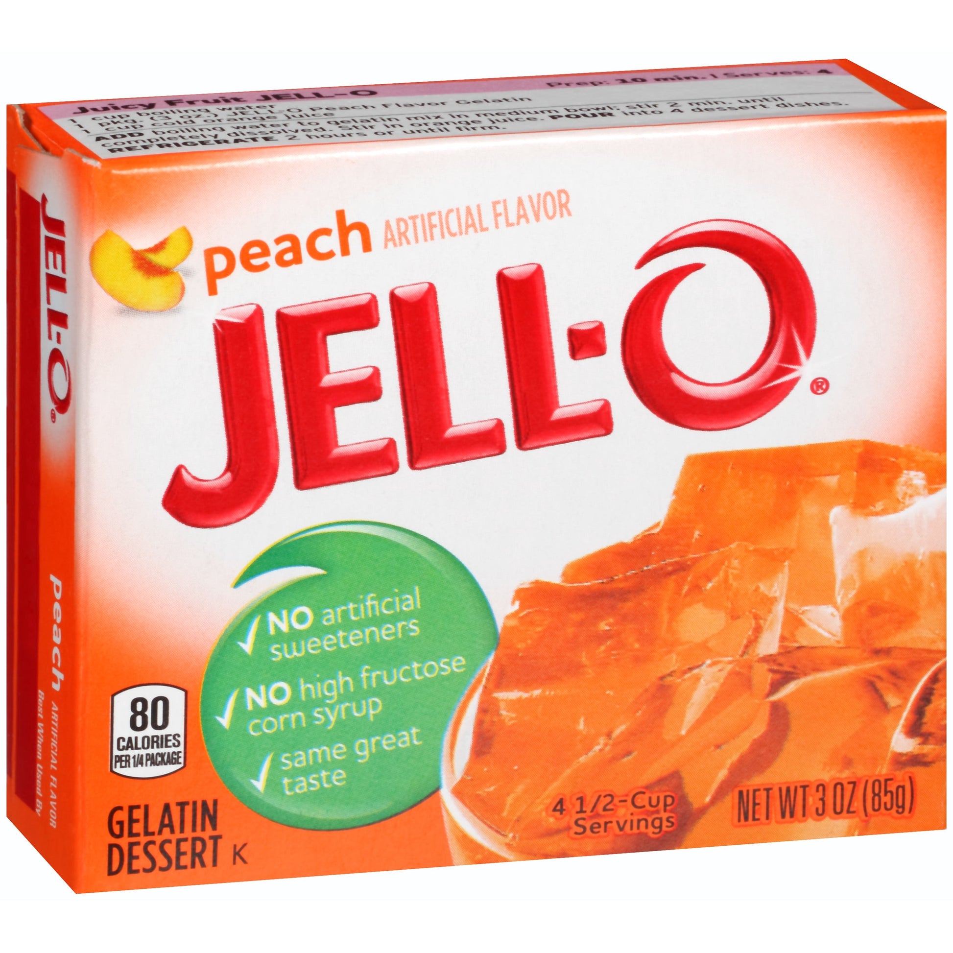 Jell-O Gelatin Jello Peach; 3 Ounces; 24 Per Case - High Mart Wholesale