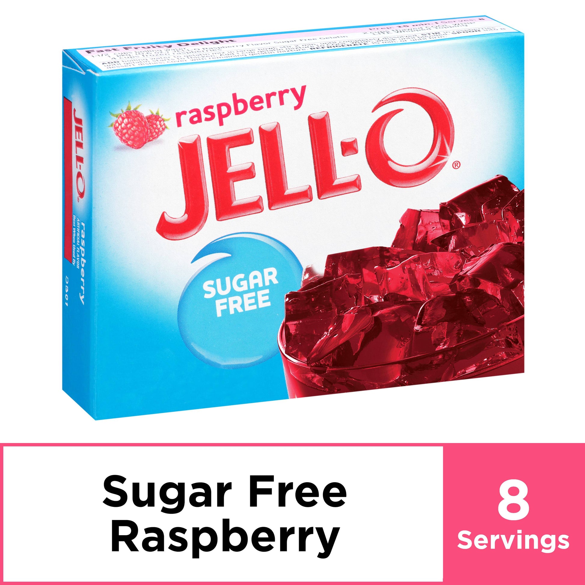 Jell-O Gelatin Jello Sugar Free Raspberry; 0.6 Ounces; 24 Per Case - High Mart Wholesale