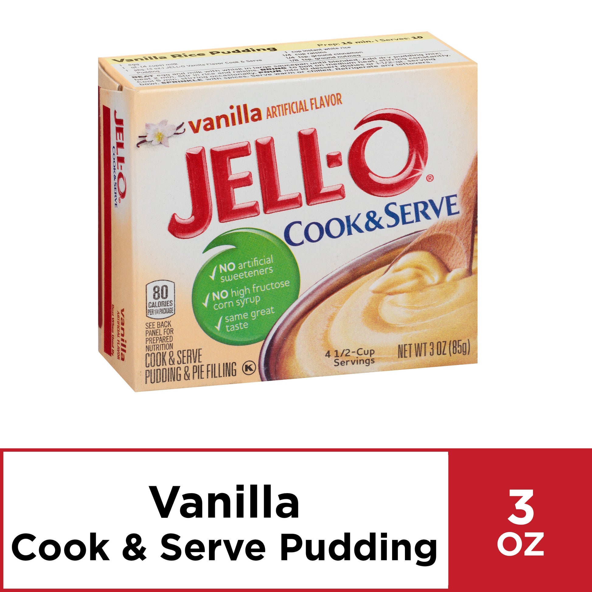 Jell-O Jello Pudding & Pie Filling Vanilla Cook And Serve; 3 Ounces; 24 Per Case - High Mart Wholesale