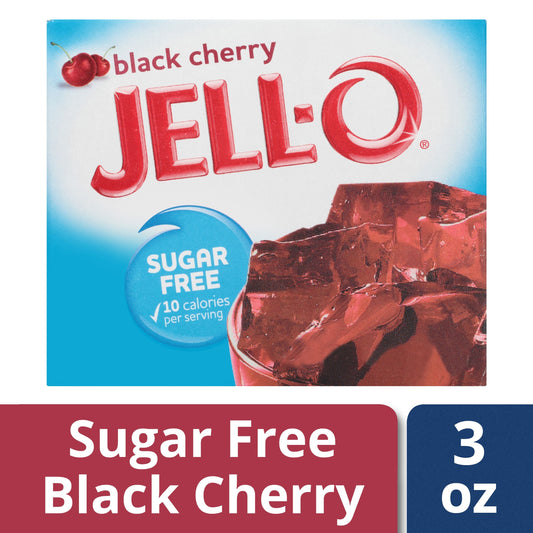 Jell-O Nabisco Jello Sugar Free Black Cherry; 0.3 Ounces; 24 Per Case - High Mart Wholesale