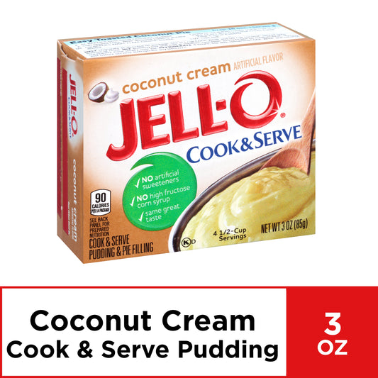 Jell-O Cook & Serve Coconut Pudding And Pie Filling; 3 Ounces; 24 Per Case - High Mart Wholesale