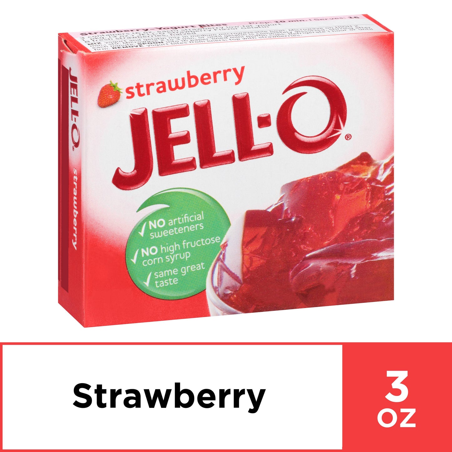 Jell-O Instant Powdered Strawberry Gelatin Dessert; 3 Ounces; 24 Per Case - High Mart Wholesale