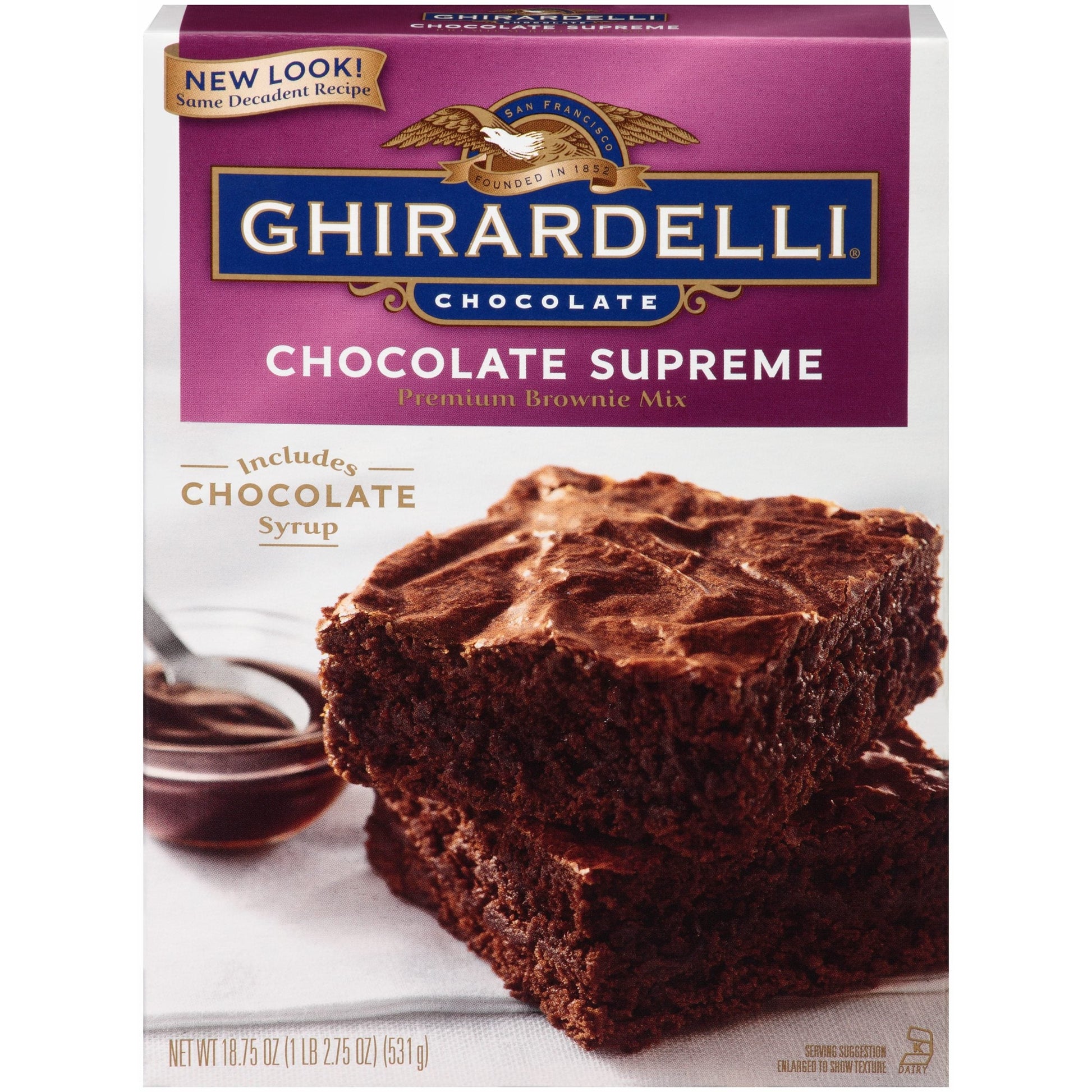 Ghirardelli Supreme Chocolate Brownie Mix; 18.75 Ounces; 12 Per Case - High Mart Wholesale
