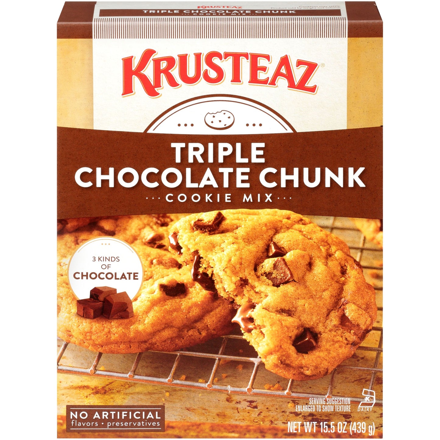 Krusteaz Triple Chocolate Chunk Cookie Mix; 15.5 Ounces; 12 Per Case - High Mart Wholesale