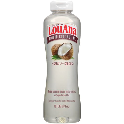 Lou Ana Coconut Oil Liquid Blend Bottle; 16 Fluid Ounces; 6 Per Case
