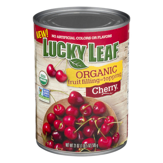 Lucky Leaf Organic Cherry Filling; 21 Ounces; 8 Per Case