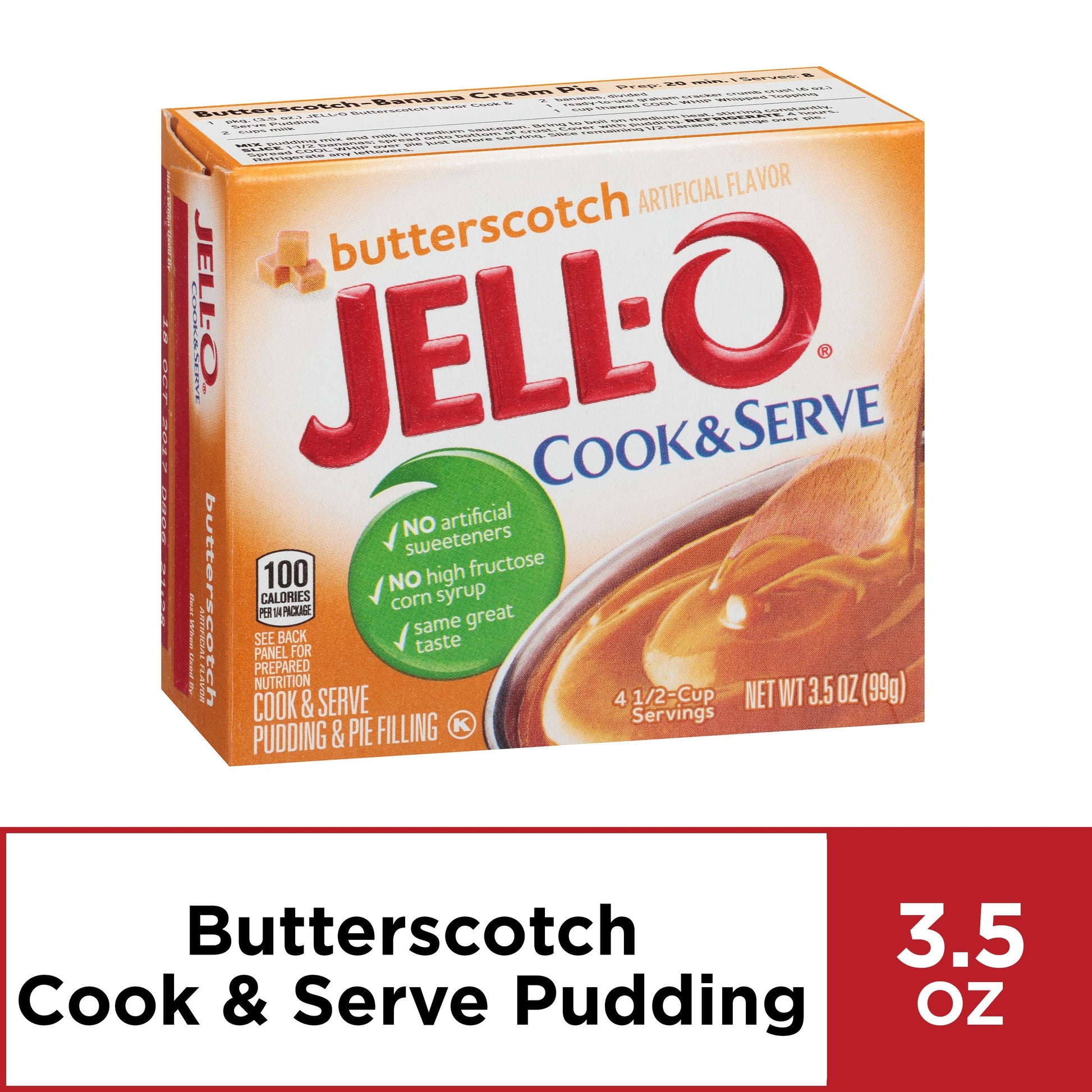 Jell-O Pudding Jello Pudding & Pie Filling Butterscotch; 3.5 Ounces; 24 Per Case - High Mart Wholesale