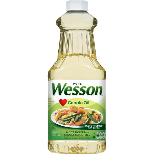 Wesson Canola Oil; 48 Fluid Ounce; 9 Per Case