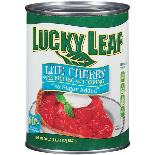 Lucky Leaf Pie Filling No Sugar Added Cherry; 20 Ounces; 8 Per Case