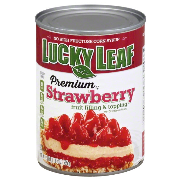 Lucky Leaf Premium Strawberry Filling & Topping; 21 Ounces; 8 Per Case