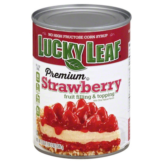 Lucky Leaf Premium Strawberry Filling & Topping; 21 Ounces; 8 Per Case