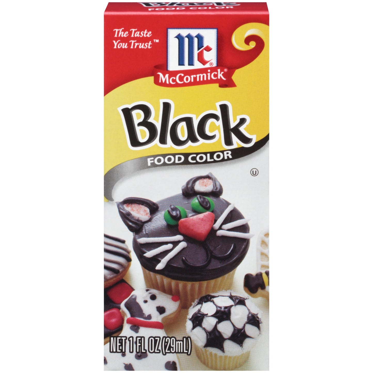 Mccormick Food Coloring Black; 1 Fluid Ounces; 6 Per Box; 12 Per Case - High Mart Wholesale