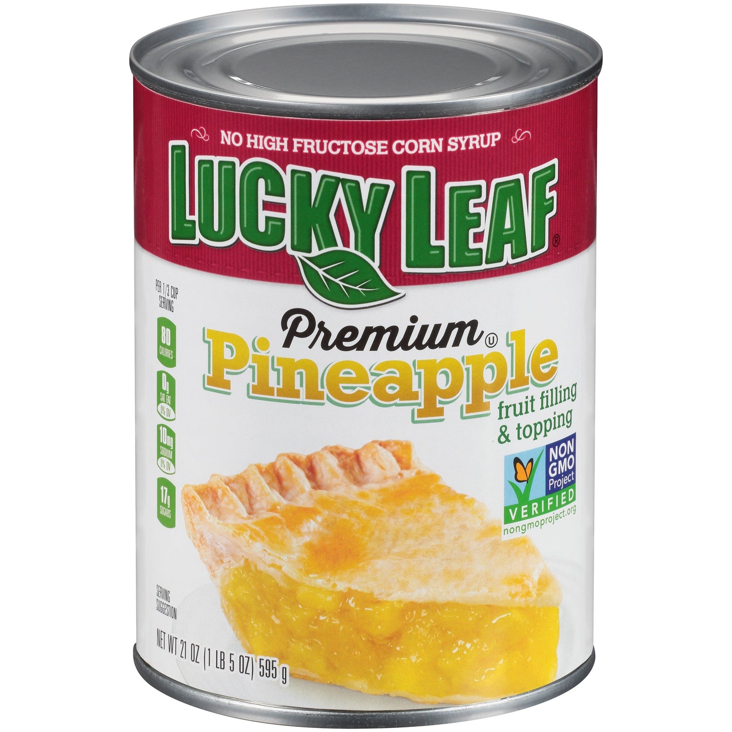 Lucky Leaf Canned Premium Pineapple Pie Filling; 21 Ounces; 8 Per Case