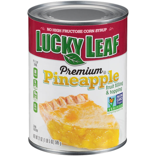 Lucky Leaf Canned Premium Pineapple Pie Filling; 21 Ounces; 8 Per Case