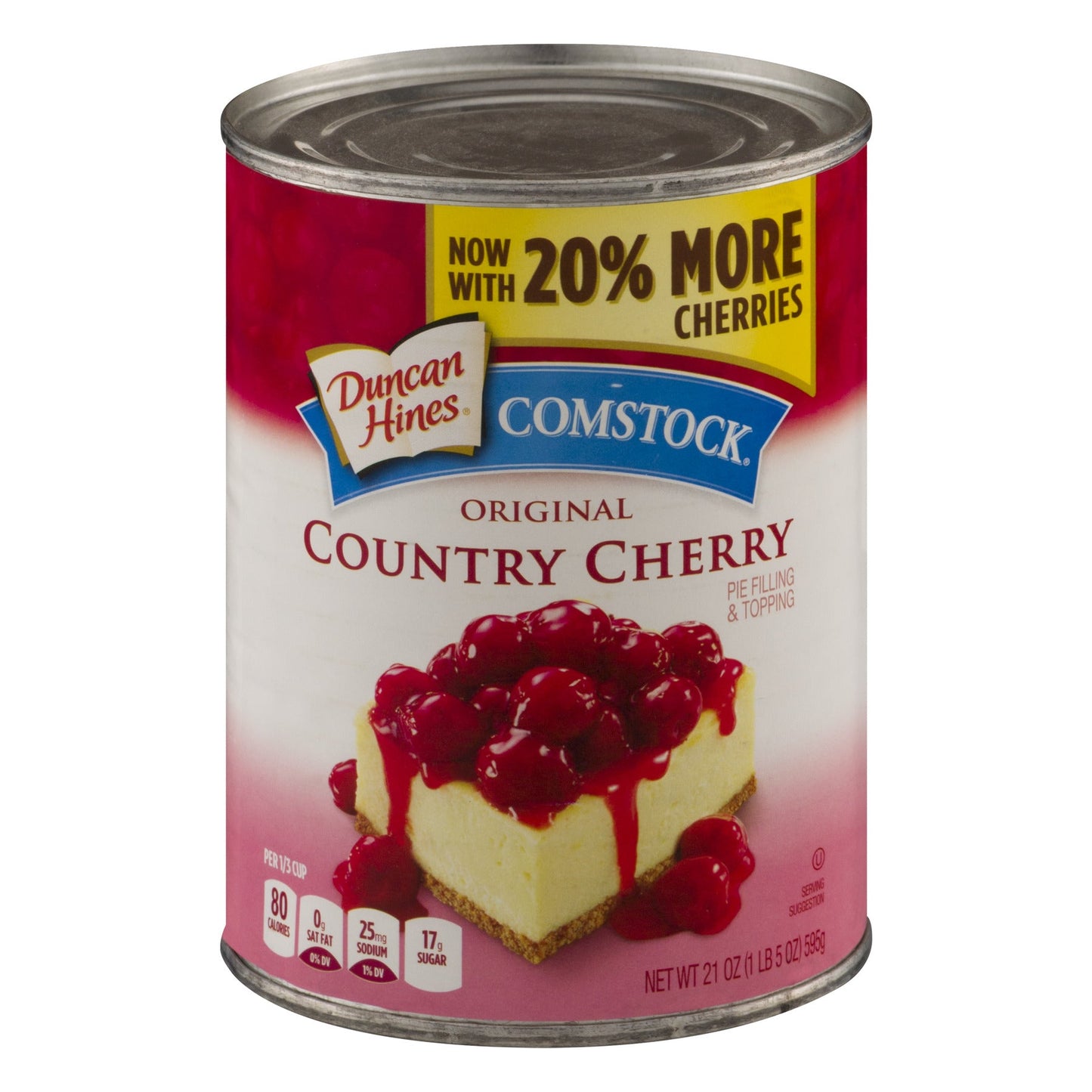 Comstock Custom Filling County Cherry; 21 Ounces; 12 Per Case