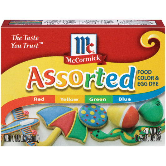 Mccormick Seasoning Food Color Assorted; 1 Fluid Ounces; 12 Per Box; 12 Per Case - High Mart Wholesale