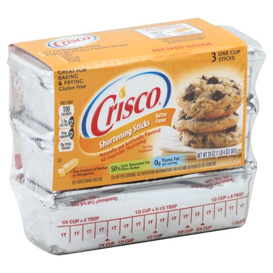 Crisco Butter Flavor All-Vegetable Shortening Sticks; 20 Ounce; 12 Per Case - High Mart Wholesale