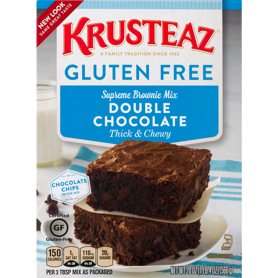 Krusteaz Supreme Brownie Mix Double Chocolate Thick & Chewy Gluten Free Brownie Mix; 20 Ounces; 8 Per Case - High Mart Wholesale