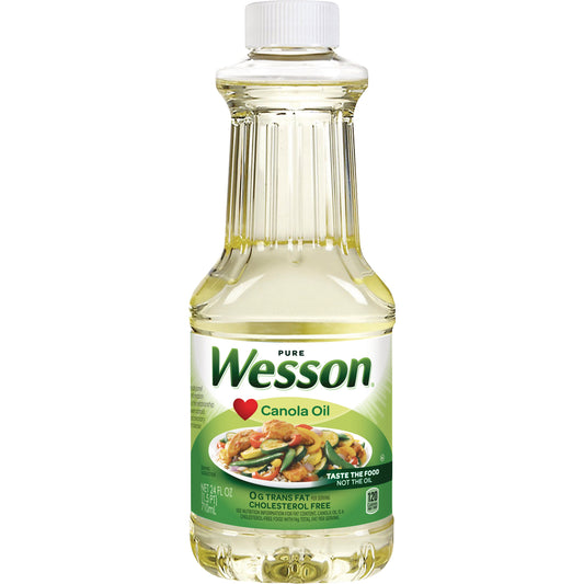 Wesson Canola Oil; 24 Fluid Ounce; 12 Per Case