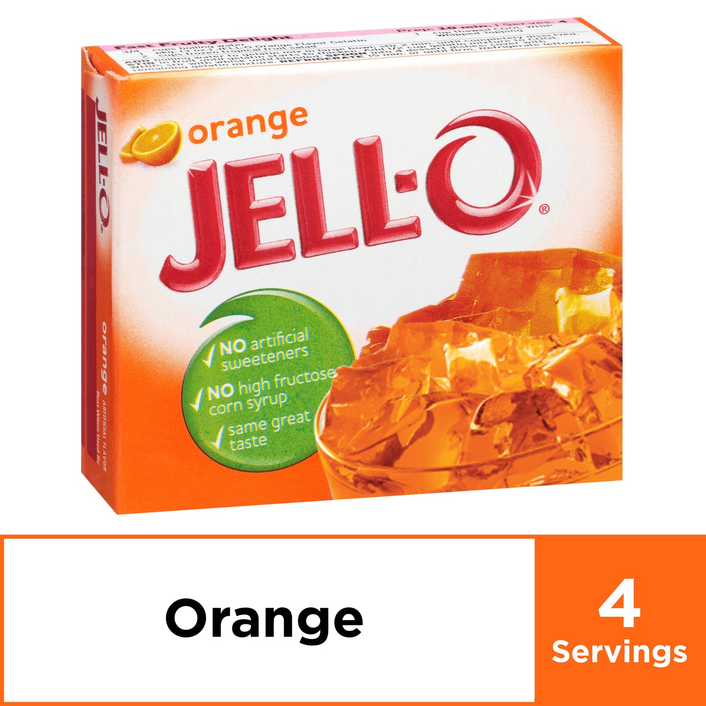 Jell-O Instant Powdered Orange Gelatin Dessert; 3 Ounces; 24 Per Case - High Mart Wholesale