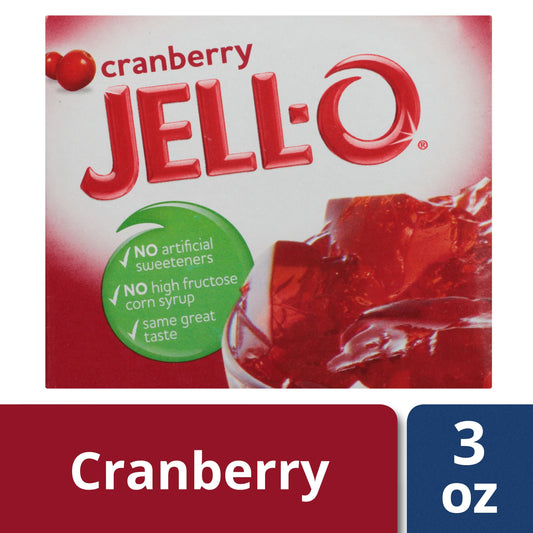 Jell-O Gelatin Jello Cranberry; 3 Ounces; 24 Per Case - High Mart Wholesale