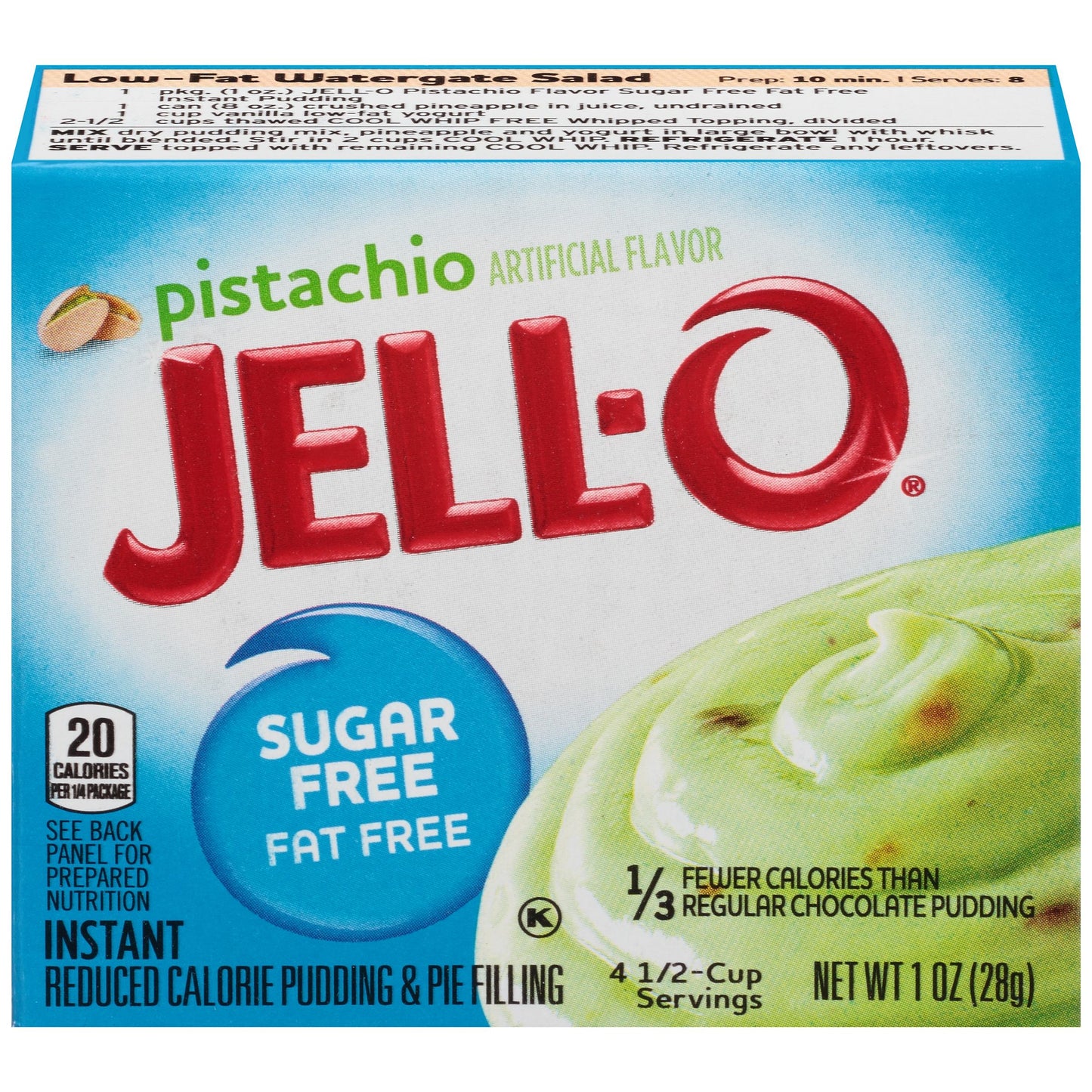 Jell-O Sugar And Fat Free; Pistachio; Instant Pudding; 1 Ounces; 24 Per Case - High Mart Wholesale