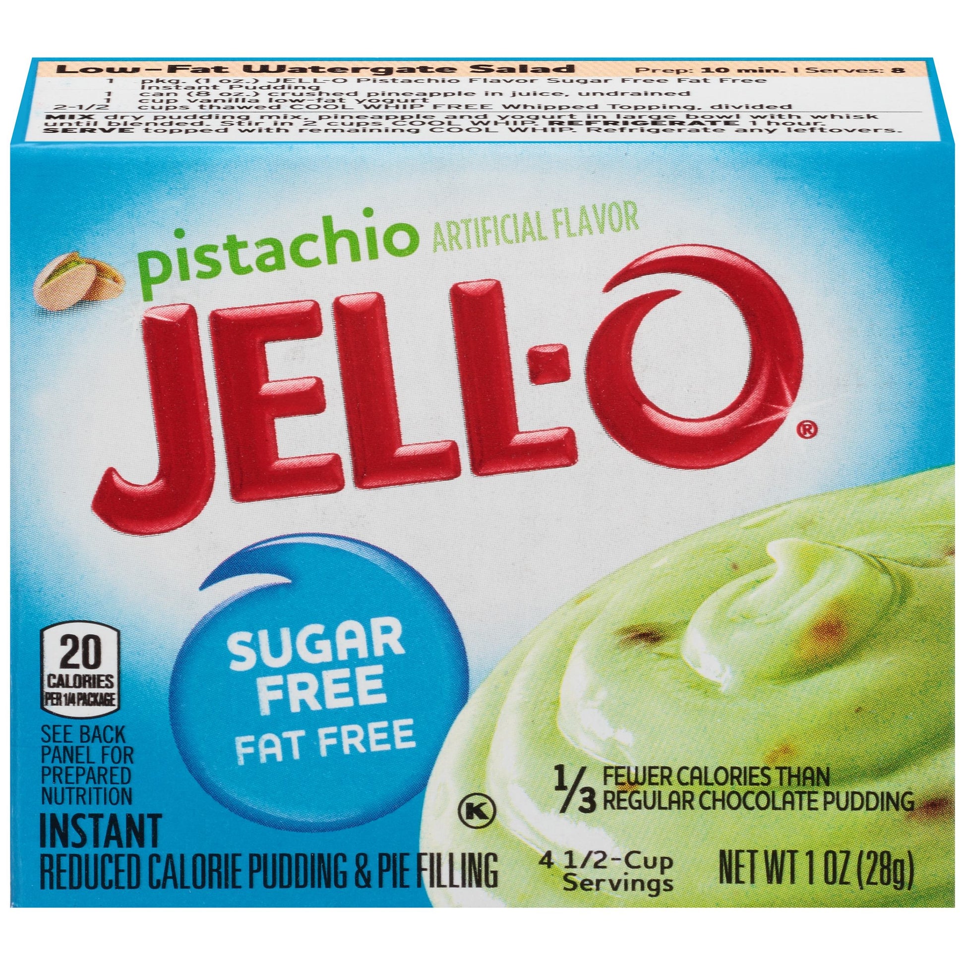 Jell-O Sugar And Fat Free; Pistachio; Instant Pudding; 1 Ounces; 24 Per Case - High Mart Wholesale