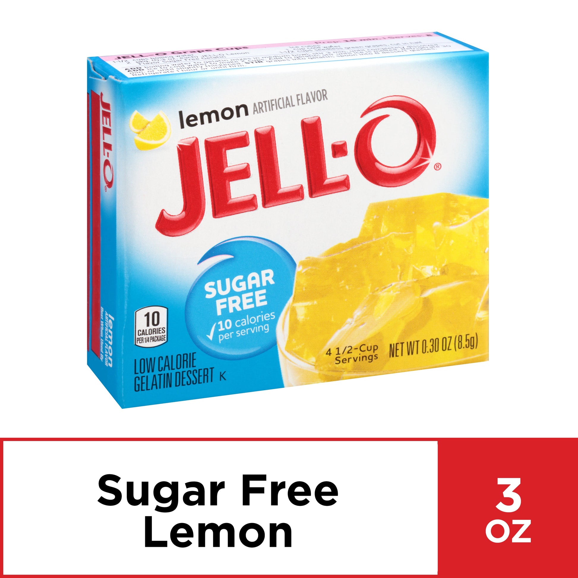 Jell-O Sugar Free Gelatin Lemon; 0.3 Ounces; 24 Per Case - High Mart Wholesale