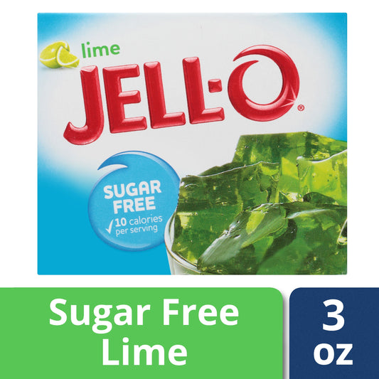 Jell-O Gelatin Jello Sugar Free Lime; 0.3 Ounces; 24 Per Case - High Mart Wholesale