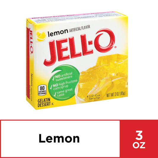 Jell-O Gelatin Jello Lemon; 3 Ounces; 24 Per Case - High Mart Wholesale