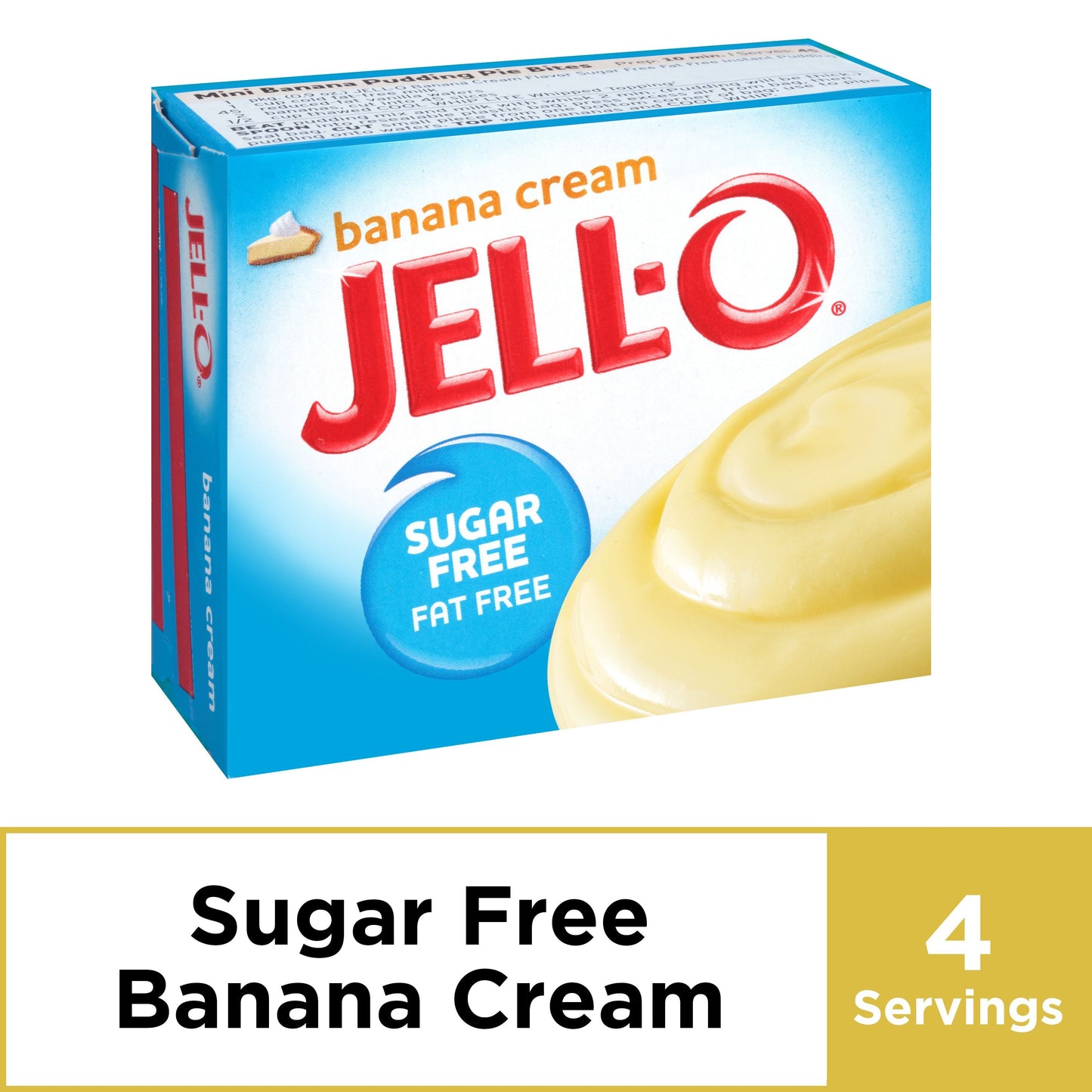 Jell-O Sugar And Fat Free; Banana Cream; Instant Pudding; 0.9 Ounces; 24 Per Case - High Mart Wholesale