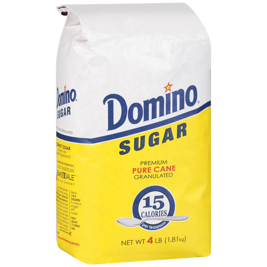 Domino Extra Fine Granulated Sugar; 4 Pounds; 10 Per Case - High Mart Wholesale