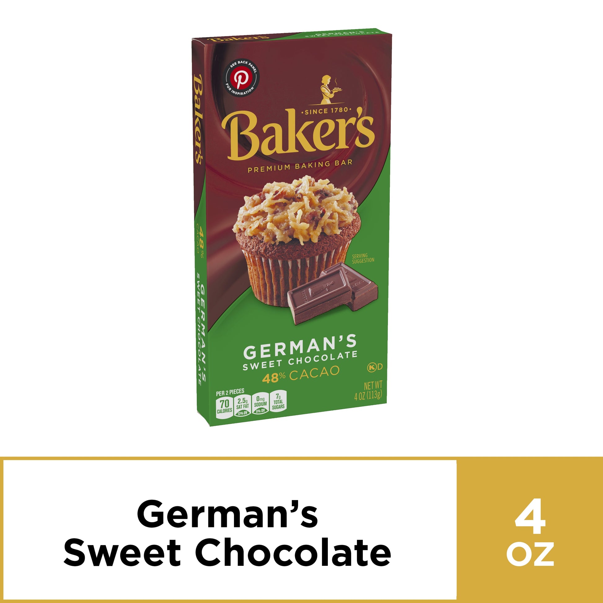 Baker's Baker Chocolate German; 4 Ounces; 12 Per Case - High Mart Wholesale