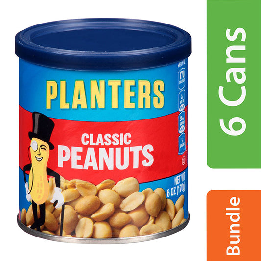 Planters Peanut Classic Roast Can; 6 Ounces; 8 Per Case