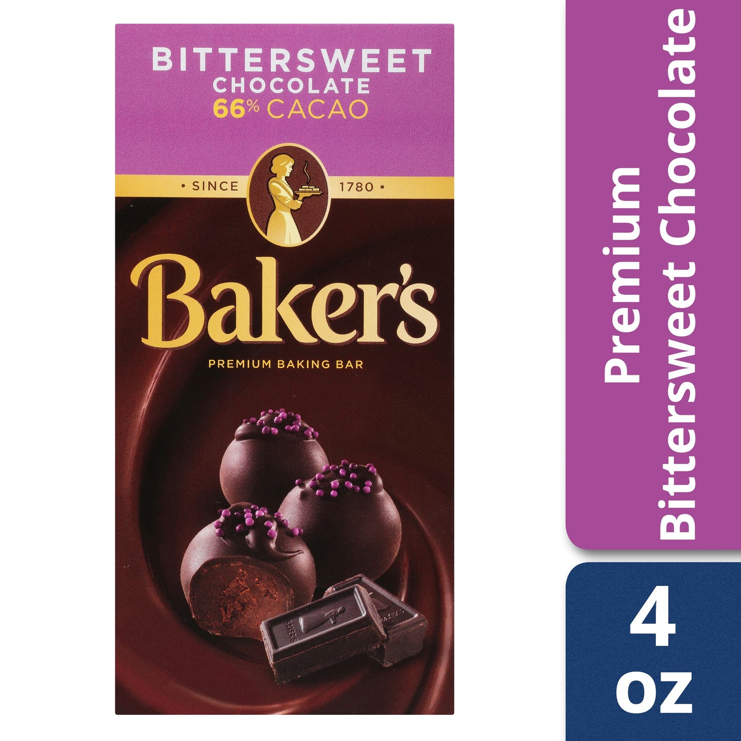 Baker's Bakers Chocolate Bittersweet; 4 Ounces; 12 Per Case - High Mart Wholesale