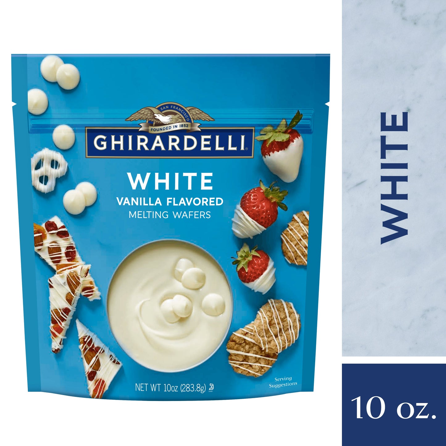 Ghirardelli White Candy Making Wafers; 10 Ounces; 6 Per Case - High Mart Wholesale