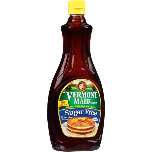 Vermont Maid Sugar Free Pancake Syrup Bottle; 24 Fluid Ounce; 12 Per Case