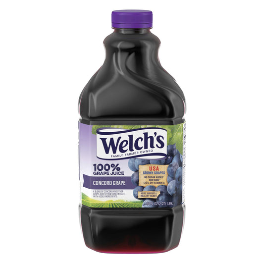 Welch's 100% Purple Grape Juice; 64 Fluid Ounce; 8 Per Case - High Mart Wholesale