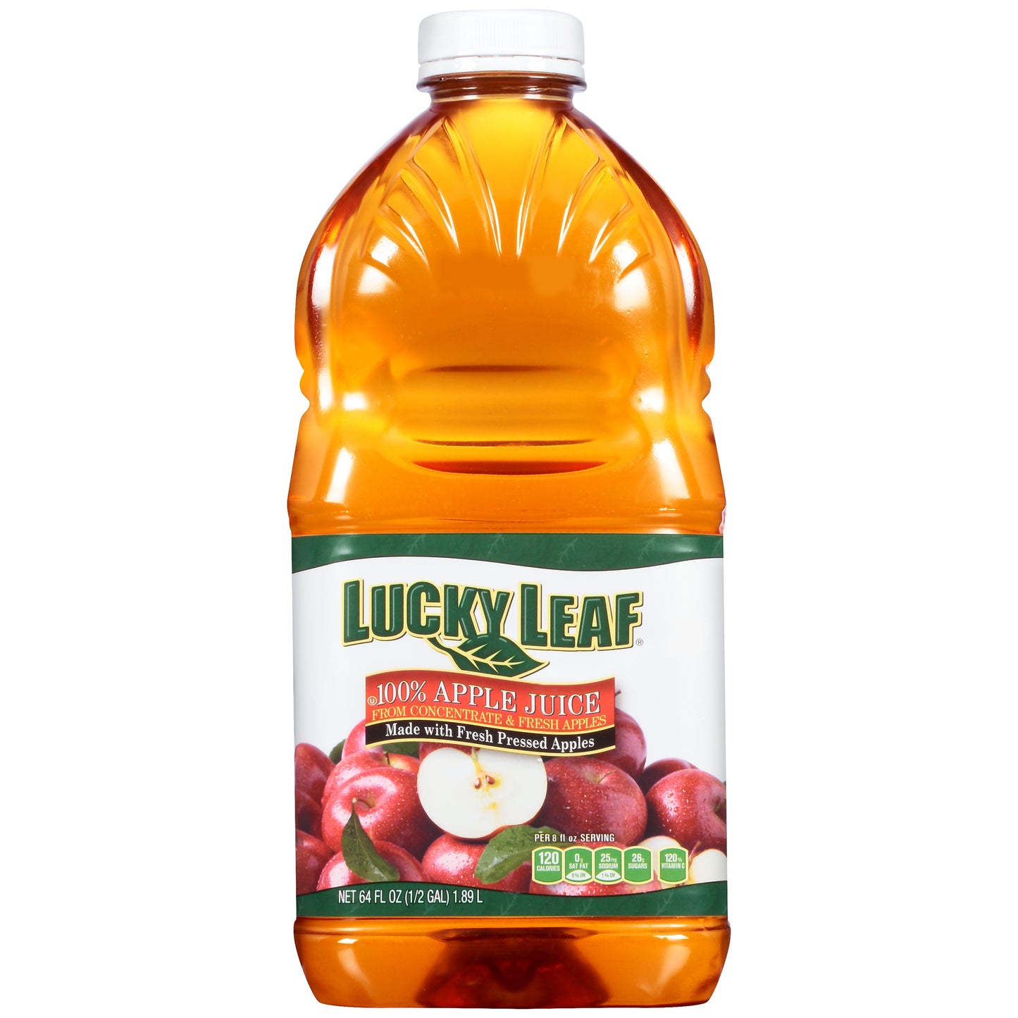 Lucky Leaf 100% Apple Juice From Concentrate; 64 Fluid Ounces; 8 Per Case