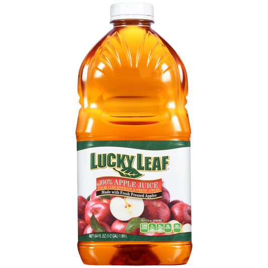 Lucky Leaf 100% Apple Juice From Concentrate; 64 Fluid Ounces; 8 Per Case