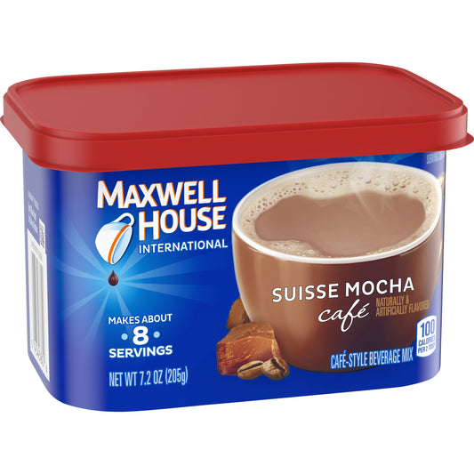 Maxwell House Instant Coffee Suisse Mocha; 7.2 Ounces; 8 Per Case - High Mart Wholesale