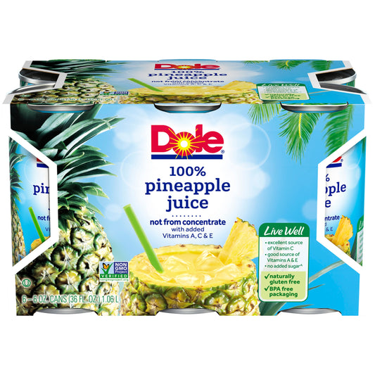 Dole 100% Pineapple Juice; 36 Ounces; 8 Per Case